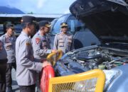 Upaya Peningkatan Pelayanan Masyarakat, Kapolres Sumbawa Barat Lakukan Pengecekan Kendaraan Dinas Polri