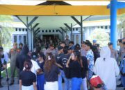 Polres Sumbawa Barat Berikan Pengamanan pada Aksi Unjuk Rasa Kelompok Masyarakat (FPT) di Kantor Dinas PUPR