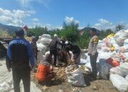 Dukung Ketahanan Pangan, Bhabinkamtibmas Desa Tapir Dampingi Petani Panen Jagung