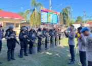 Kapolres Bima AKBP Eko Sutomo S.I.K.,M.I.K., Pimpin Latihan Pengendalian Massa Antisipasi May Day
