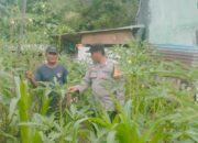 Bhabinkamtibmas Desa Mantun Aktif Monitoring Pengelolaan Pekarangan Pangan Bergizi