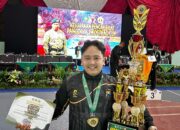 Personel Polres Lamongan, Bripda Sholeh Maulana, Raih Medali Emas di Pencak Silat Pangdivif 2 Cup 2025