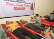 Polres Loteng Gelar Donor Darah Peringati Hari Bhayangkara ke-79.