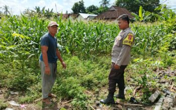 Polres Lombok Barat Dorong Ketahanan Pangan Desa Jembatan Gantung