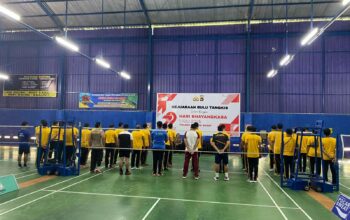 Turnamen Bulutangkis Satker Polres Lombok Barat Meriahkan Hari Bhayangkara ke-79