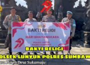 Polsek Lunyuk Gelar Bhakti Religi di Pura Puseh Sambut Hari Bhayangkara ke-79