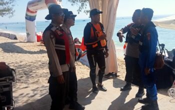Sat Polairud Polres Lombok Utara Laksanakan Pengamanan dan Patroli di Gili Trawangan dalam Rangka FORNAS VIII 2025