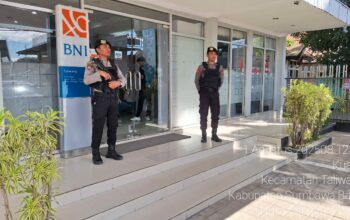 Sat Samapta Polres Sumbawa Barat Laksanakan PAM Obvit Rutin di KCP Bank BNI Taliwang