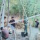 Babinsa Dampingi Pembangunan Sumur Bor, 68 KK di Labuan Tereng Kini Nikmati Air Bersih