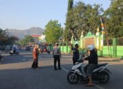 Anggota Lantas Polsek Rasanae Barat Laksanakan Rawan Pagi di Depan MTsN 1 Kota Bima