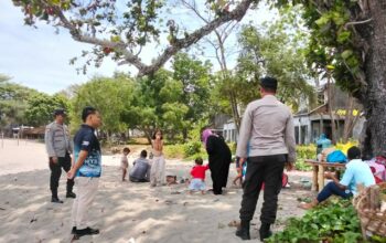 Polisi Sigap Berpatroli, Wisata Senggigi Lombok Barat Makin Nyaman
