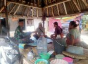 Babinsa Langko Dengarkan Keluhan Warga di Tengah Cuaca Ekstrem