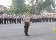 Polres Loteng Gelar Upacara Korps Raport Kenaikan Pangkat Pengabdian.