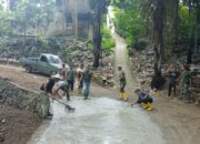 Satgas TMMD dan Warga Giri Madia Berpacu Selesaikan Pembangunan Desa