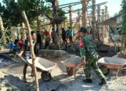 TNI dan Warga Anyar Bersatu dalam Pembangunan Masjid