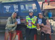 Satgas Kamseltibcarlantas Gelar Himbauan dan Pembagian Brosur Operasi Lilin Rinjani 2025 di Kota Bima