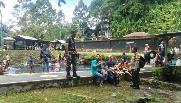 Sinergi TNI-Polri Jaga Wisata Lokal Desa Suranadi