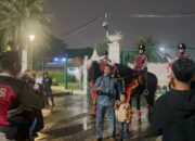 Polisi Berkuda Polsatwa Patroli di Monas, Warga Antusias hingga Foto Bareng