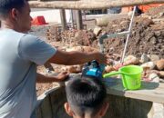 Polres Padang Pariaman Gencarkan Pembangunan Sumur Cincin di Hunian Sementara Warga Anduriang