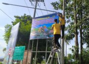 Tekan Angka Kecelakaan, Satlantas Polres Bima Pasang Spanduk Himbauan di Daerah Rawan Kecelakaan