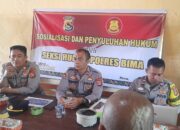 Seksi Hukum Polres Bima, Sosialisasikan Perpol Nomor 7 Tahun 2022 tentang Kode Etik Profesi dan Komisi Kode Etik Polri serta PP Nomor 2 Tahun 2003