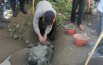 Kapolsek Sumbawa Hadiri Ground Breaking Jembatan Garuda Karya Bakti TNI AD