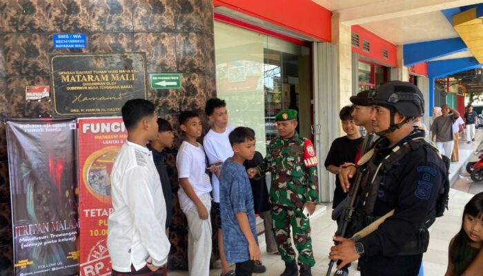 Sinergi TNI Polri Jaga Cakranegara Tetap Aman Kondusif