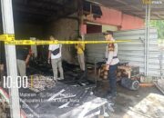 Respon Cepat Pamapta Polres Lombok Utara Cek TKP Kebakaran Kios di Medana