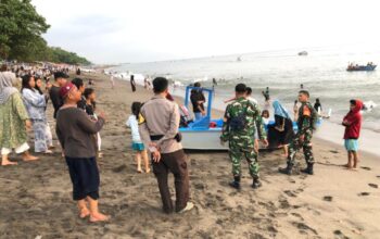 Aparat Bersatu Amankan Wisata Pantai Montong Buwuh