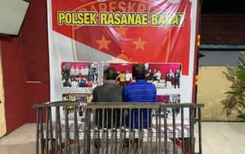 Curi Pagar Kantor Camat Rasbar, Dua Pria Disergap Tim Opsnal Polsek Rasbar