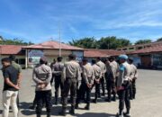 Propam Polres Dompu Lakukan Pengecekan Personel Pengamanan Aksi Unjuk Rasa