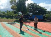 Bhabinkamtibmas Desa Nangakara Lakukan Pemantauan Panen Jagung, Dukung Program Ketahanan Pangan