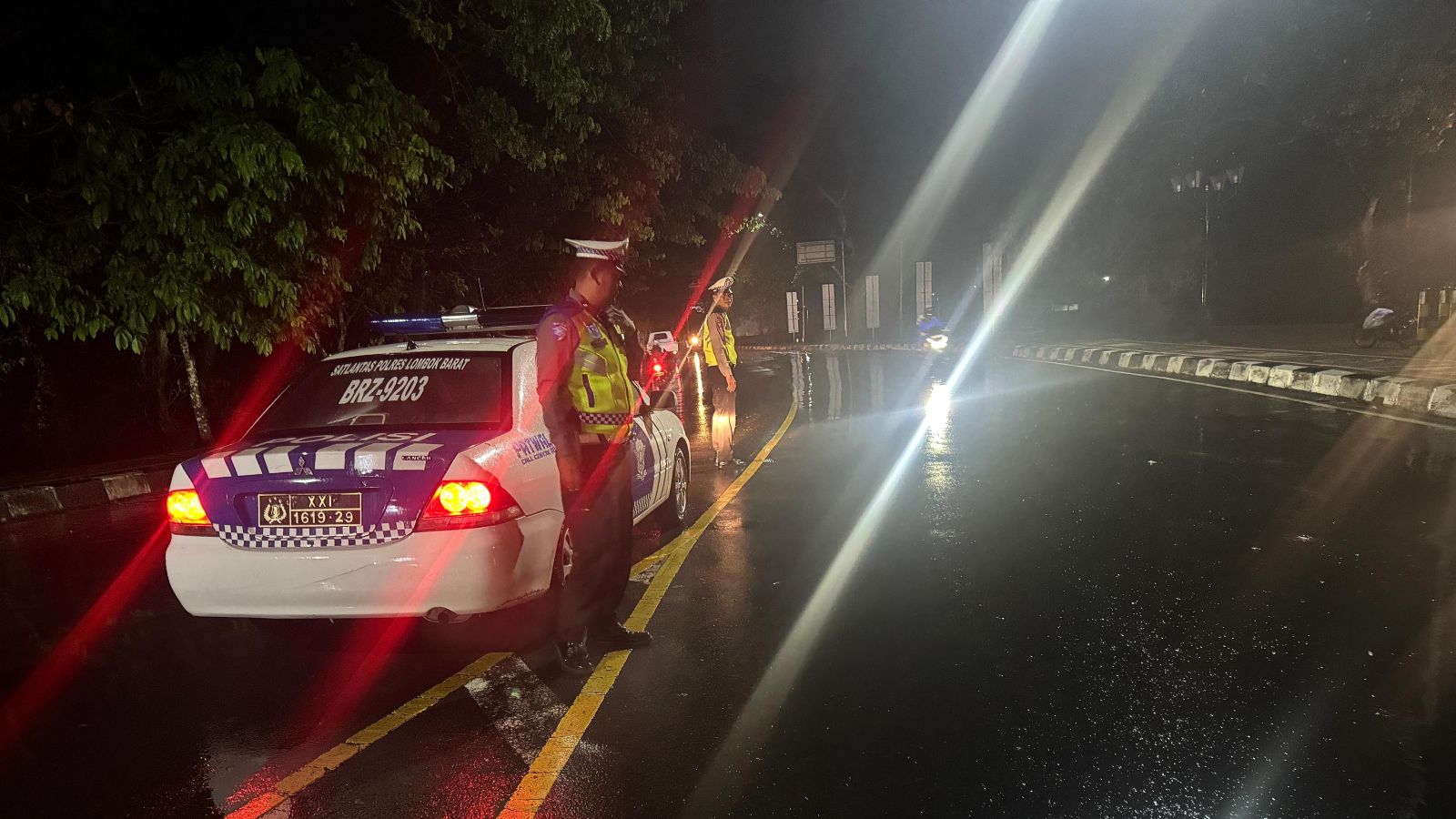 Patroli Satlantas Polres Lombok Barat di Jalur BIL 1