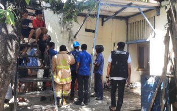 Respon Cepat Polres Bima Kota, Datangi Laporan Kebakaran Mess Karyawan Toko Lima Jaya