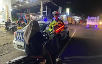 Satlantas Polres Lombok Utara Gelar Blue Light Patrol, Wujudkan Lalu Lintas Aman dan Kondusif