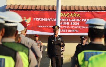 POLRES DOMPU GELAR UPACARA PERINGATAN HARI LAHIR PANCASILA TAHUN 2026