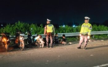 Satlantas Polres Lombok Barat Intensifkan Patroli Malam Jalur Bypass BIL 2