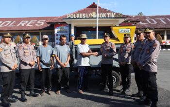 Dukung Program Ketahanan Pangan, Polres Lotim Berikan Bantuan Mesin Pipil Jagung Kepada Kelompok Tani